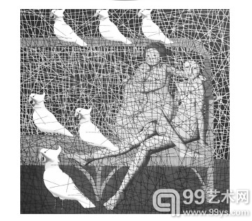 艾轩《秋日天高》 纸本水彩 95cm×52cm 2009年