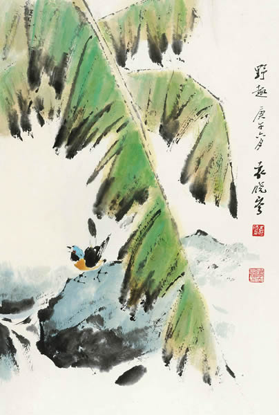 袁晓岑 野趣 纸本镜心 68 × 45 cm