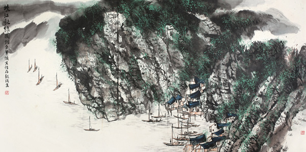 龙瑞 峡江新绿图