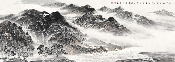 江雾悠然-137x48cm-2014年