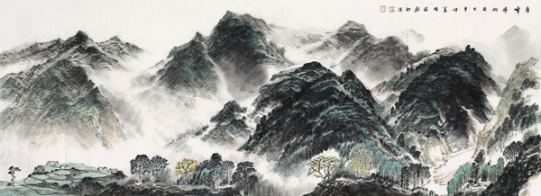 青峰晴雨-137x50cm-2013年