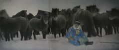雪龙（纸本）2012年200CM×460CM