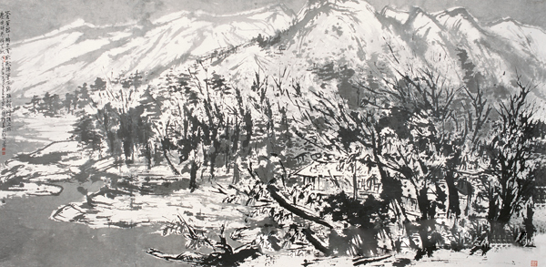 0485 崔如琢 苍苍莽莽胸中有 镜心 设色纸本 2008年作 142×288cm RMB 23，000，000