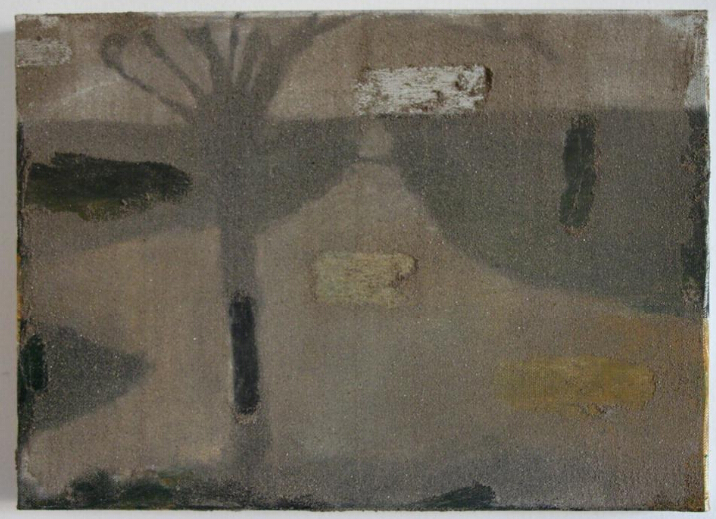 Pablo Rasgado作品“Abstract. After. Irrigation ditch with Young Pollared Willow, Oil Sketch I.”，Arratia Beer画廊