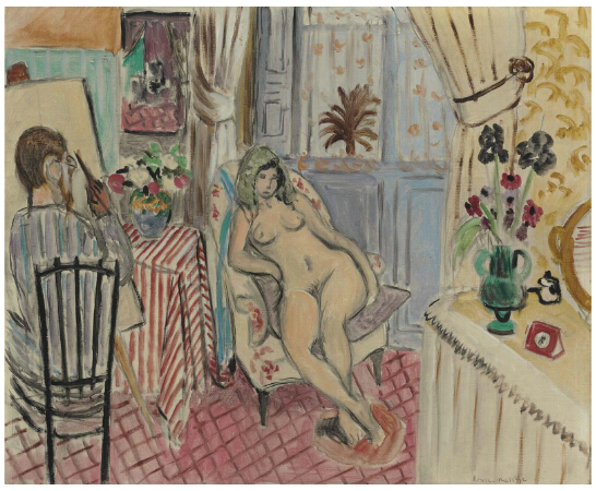 亨利•马蒂斯的1921年作品《L’artiste et le modèle nu》