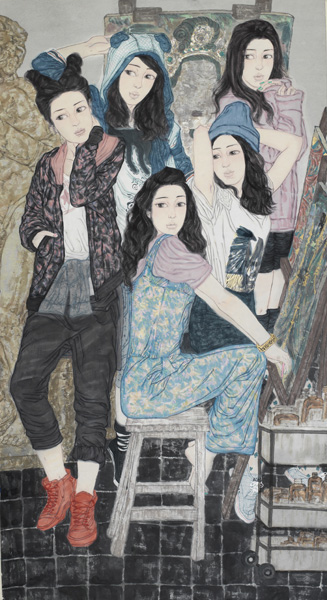对话系列之一180x180cm-2014(右)