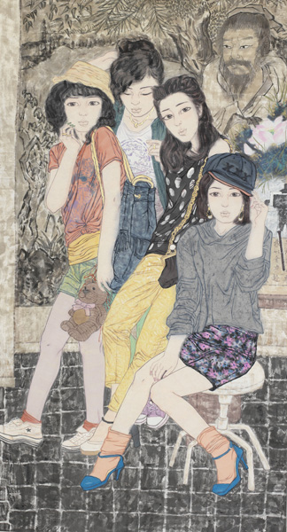 对话系列之二180x180cm-2014(右)