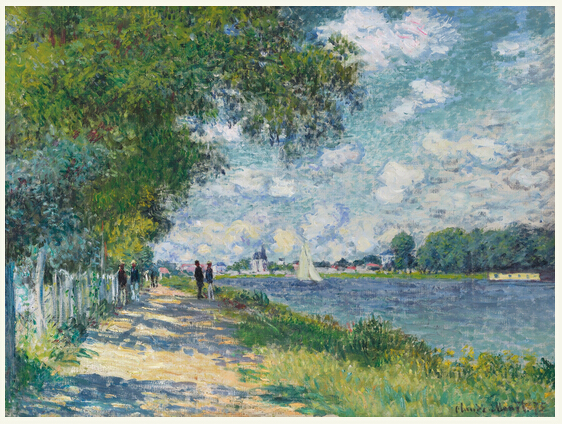 3.莫奈的《LA SEINE À ARGENTEUIL》，成交价853.85万英镑。该作创作于1875年，规格为59.8 x79.8cm，原先估价为700-1000万英镑。