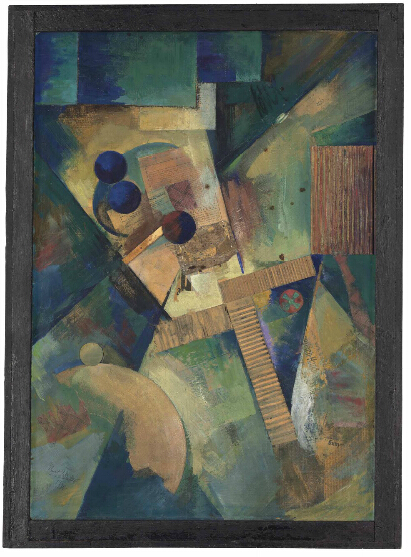 1.科特•戚威特(Kurt Schwitters)的《Ja–Was?–Bild》,成交价1397.05万英镑。该作创作于1920年,规格为109.2x80cm,原先估价为400-600万英镑。