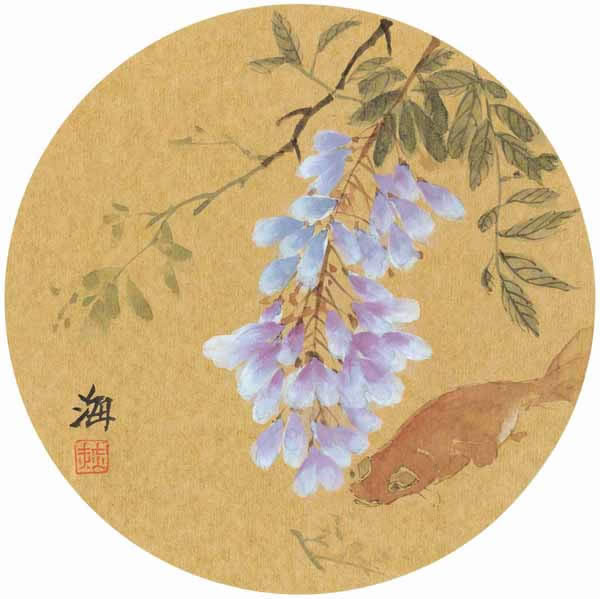 赫英海-花鸟小品-游鱼图