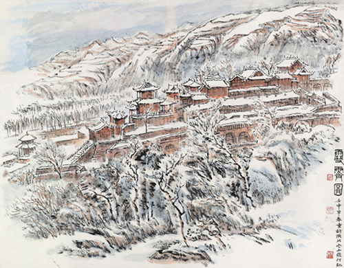 张仃《雪霁图》