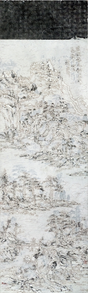 王天德 《数码》No13-LBST012 210x63.5cm (清代)石碑拓片、木、宣纸、皮纸、墨、焰