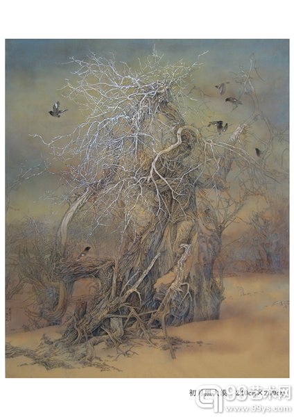 满江红作品《初月照大漠》240X200