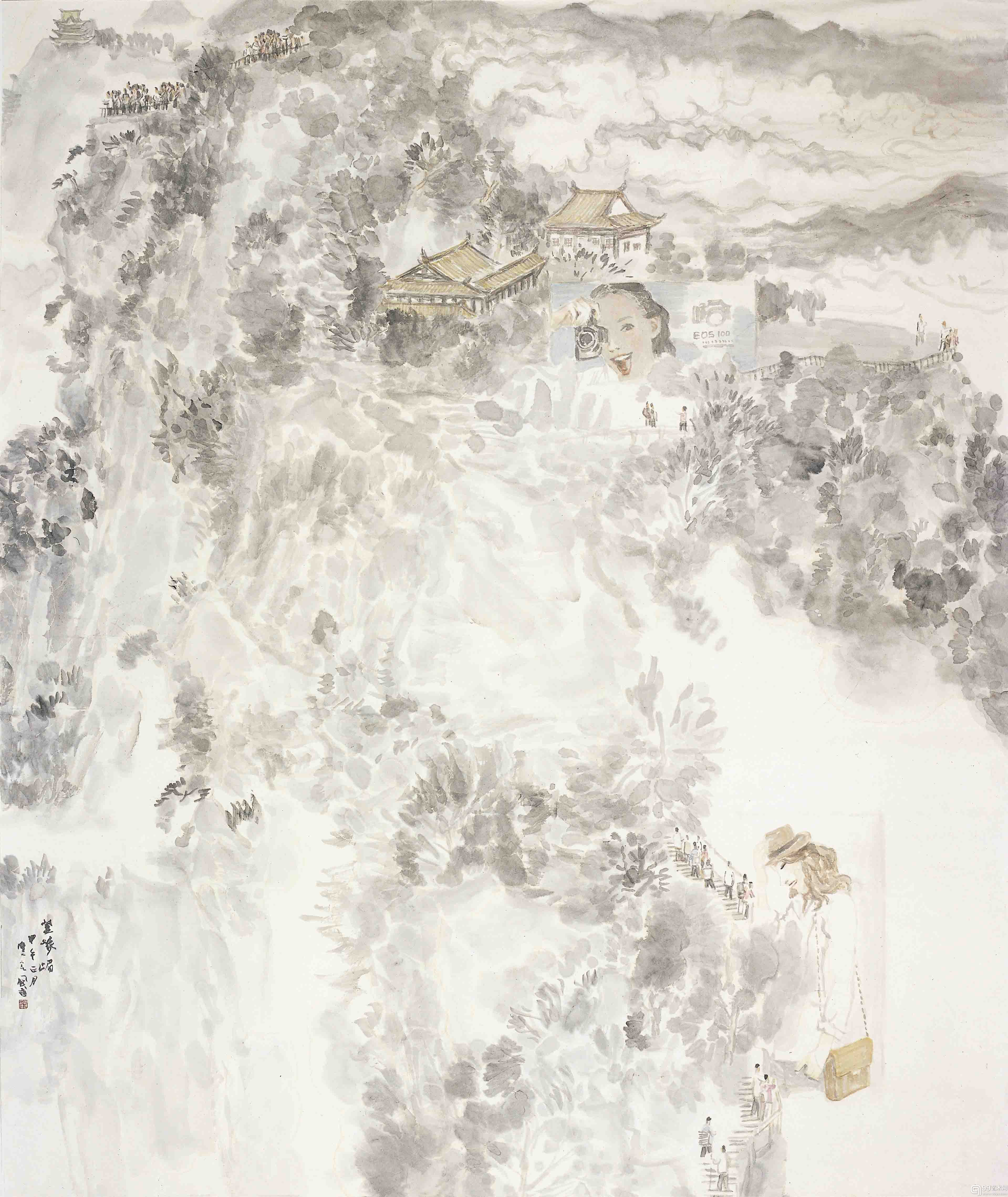 《登峨眉》，2014，240×200cm