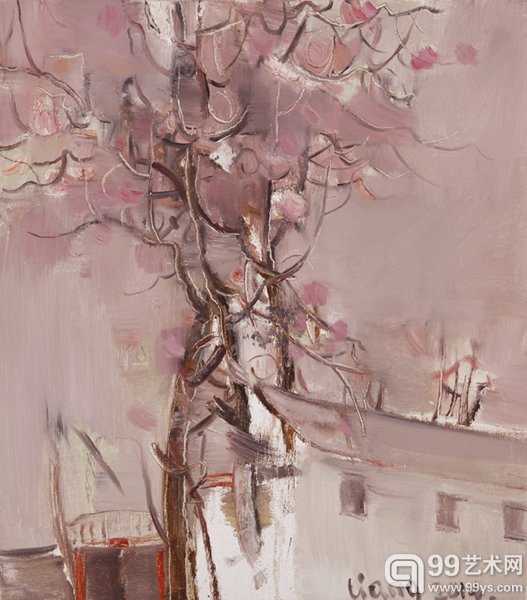 太行石板岩之二  70×80CM 布面油画 2014 (Taihang mountains No`2 oil painting on canvas 70CM×80CM 2014 )
