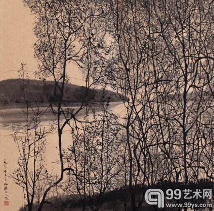 朱乃正作品《秀枝临水》