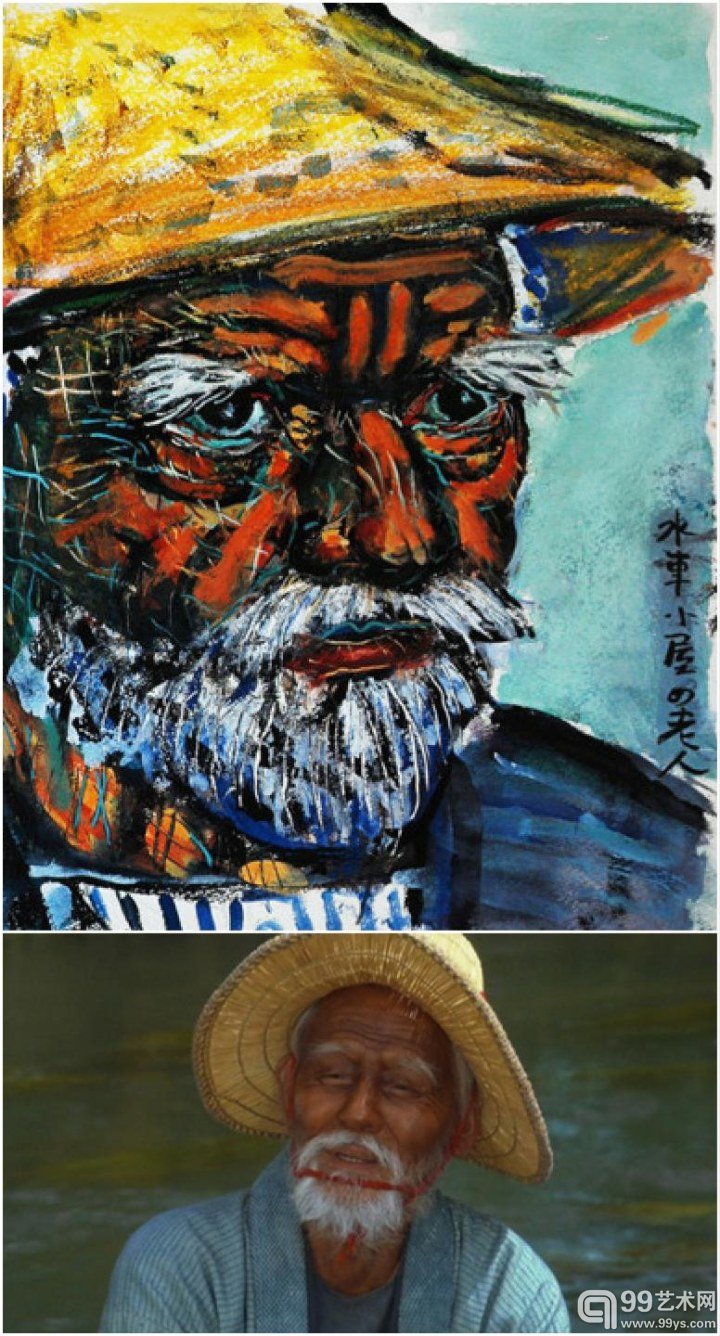 黑泽明绘制的分镜头和电影场景对照
