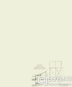 ▲ 武汉大学老图书馆四楼的钢架结构图。两张设计图都属于本次被评为一级文物的图纸。由美国人开尔斯设计，细节清晰，保存完整。