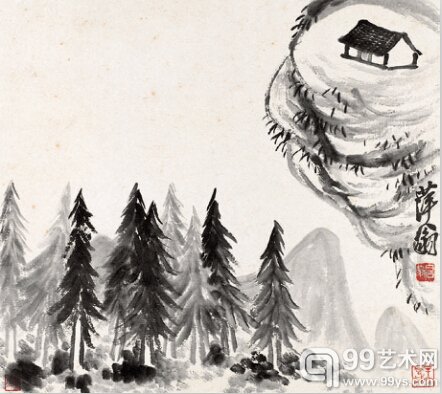 齐白石《山水册页》