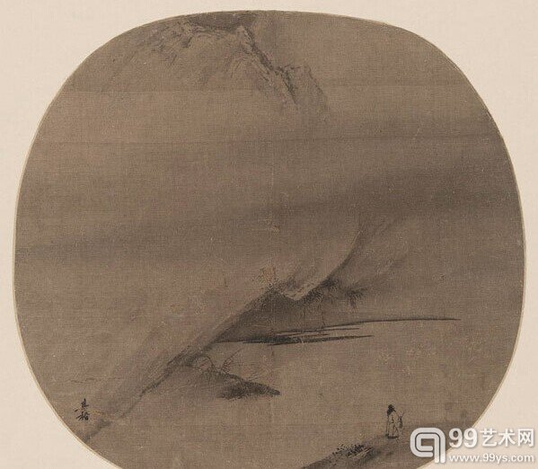 梁楷-山间行吟图-绢本