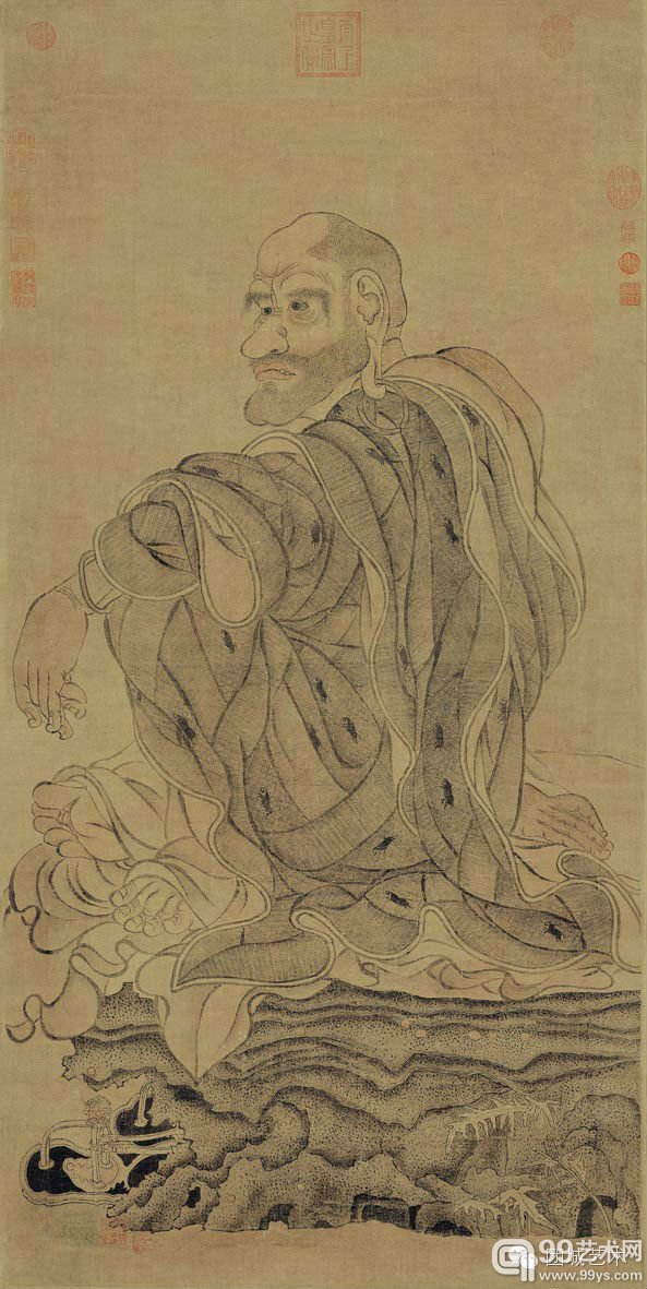 刘松年--罗汉图4--绢本