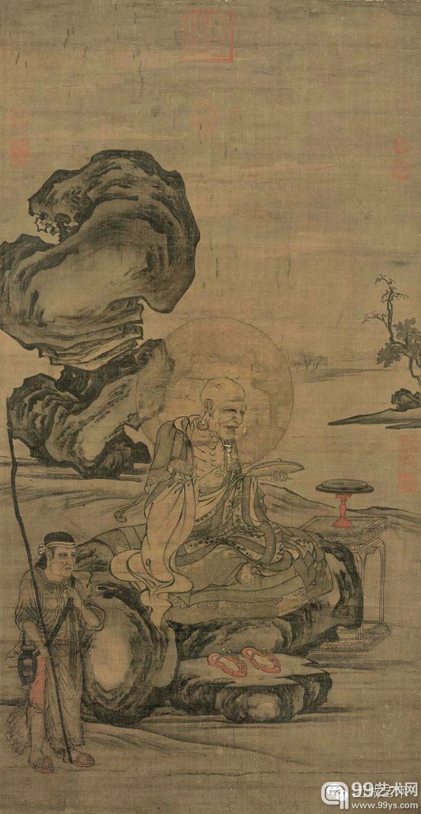 刘松年--罗汉图1--绢本