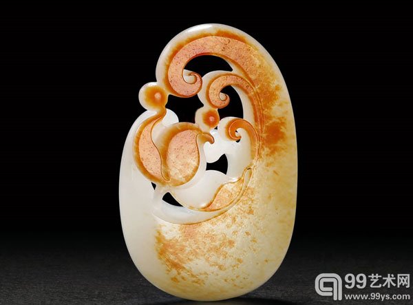 LOT11414  中国玉石雕刻大师吴金星作品  和田玉籽料一品清廉佩