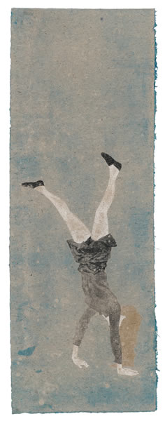 谭军 《浮生叶子》  2013 纸上综合材料 210×78cm