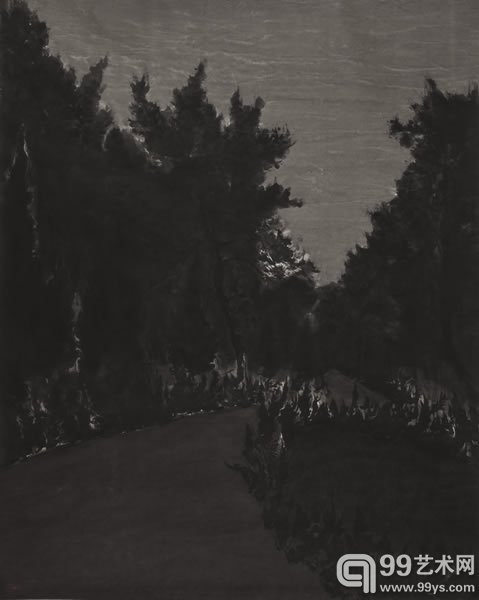 徐加存 《树与路》2013 纸本水墨 140×180cm