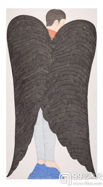 刘琦《无眼界》2010 纸本水墨 180×97cm