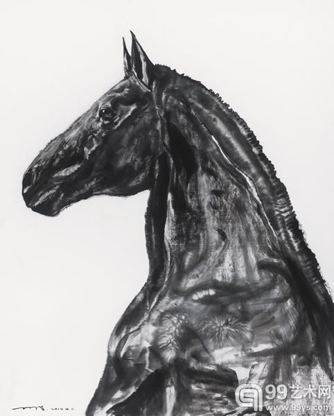 孙浩《黎明使者》2014 纸本水墨 120×97cm_副本