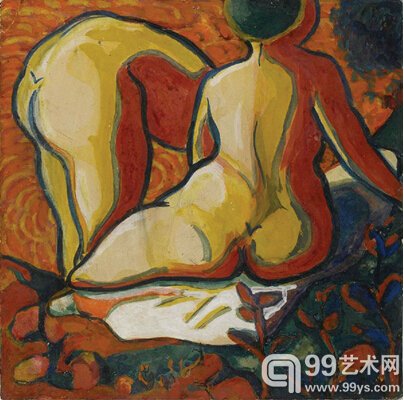 《沐浴者的背影》，1908-1909年作