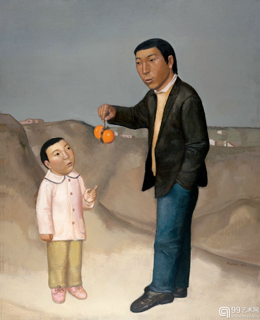 段建伟　《柿子》 2006　布面油画　160×130cm