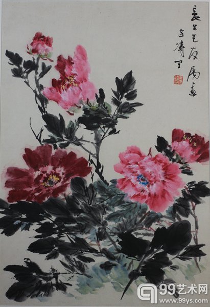王雪涛 牡丹 68x36