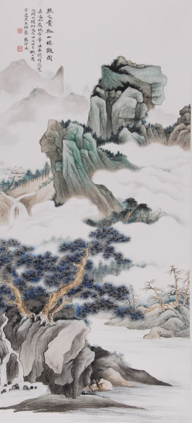 张守成 西山楼观图