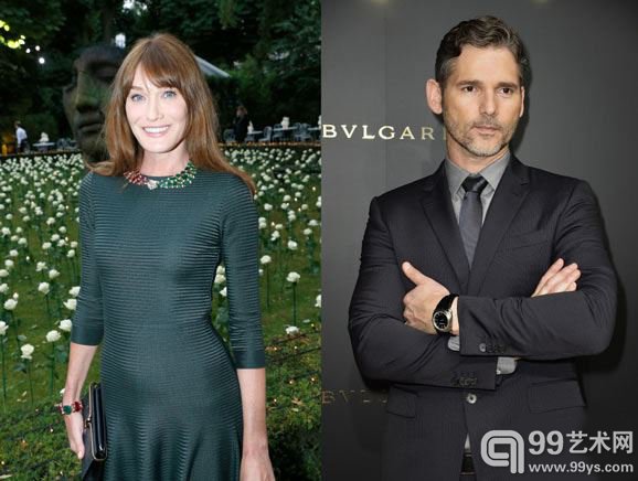左:BVLGARI宝格丽代言人、前法国第一夫人卡拉·布鲁尼·萨科齐(Carla Bruni)佩戴全新MVSA系列高级珠宝“地中海之韵”项链及耳环惊艳亮相。这一套描绘海洋美景的项链和耳环是该系列标志性珠宝之一,以大胆的色彩三重奏象征光与澄澈,洋溢着女性的热情和力量,与布鲁尼的气质十分契合。右:BVLGARI宝格丽品牌大使、好莱坞著名男星艾瑞克·巴纳(Eric Bana)一身黑色西装帅气亮相,腕间的OCTO系列腕表凸显了其绅士气质。