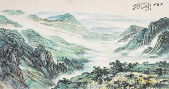 王天一 六盘山 93x176cm 1977