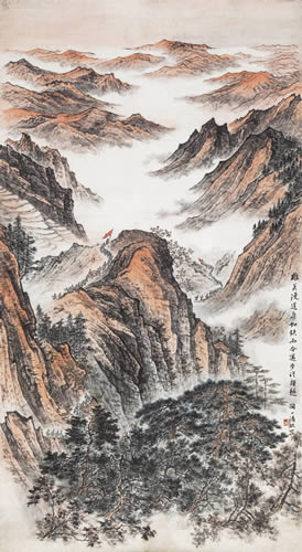 陶一清 雄关漫道真如铁 97x178.5cm 1972