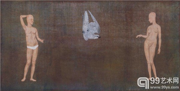 青山依旧 131x66cm 纸本水墨 2014