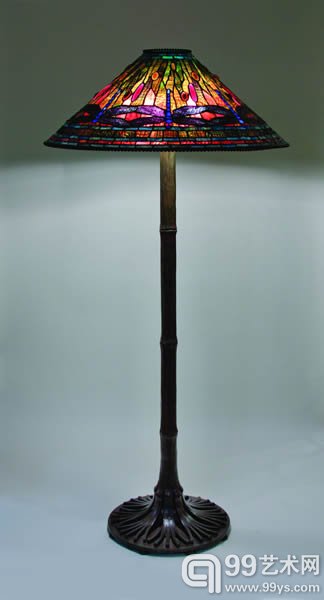 蒂芬尼工作室蜻蜓座地灯, 美国, 约 1906, Lillian Nassau LLC, 纽约