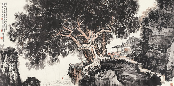 182 钱松岩 碧云深处  68×136cm