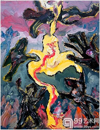 妙禅师 “无题”系列3 油画作品