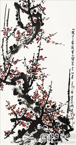 关山月的作品《梅花》于2012年6月在广州华艺以333.5万元成交。