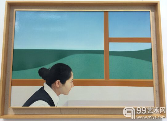 艺术家梁浩参展油画作品《西面存在的一片绿色》