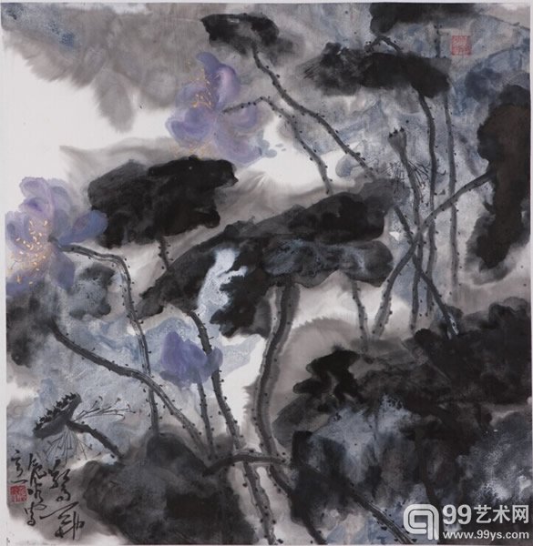 《擎天地》70×68cm，2014年作