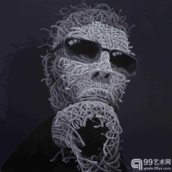 囚-050 150×150cm Acrylic on canvas 2007