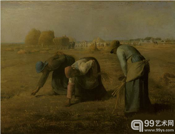《拾穗者》时间：1857年；油画；巴黎奥赛博物馆藏