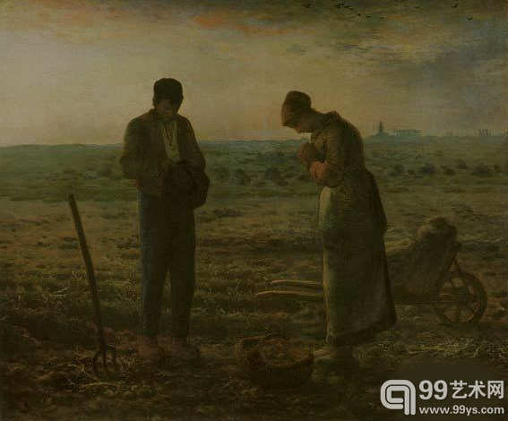 《晚钟》时间：1859年；布画；巴黎卢浮宫