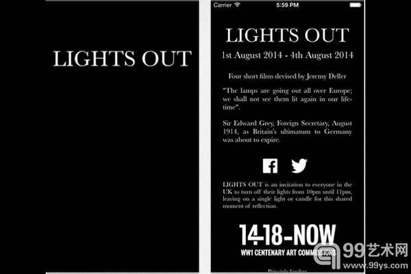 Jeremy Deller作品《Lights Out 》(2014)
