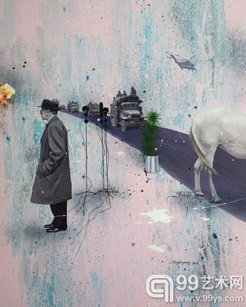 毛艳阳 路演  150×120cm 布面丙烯 2011